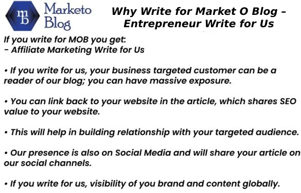 Why Write for Market O Blog – Entrepreneur Write for Us