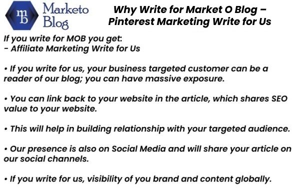 Why Write for Market O Blog – Pinterest Marketing Write for Us
