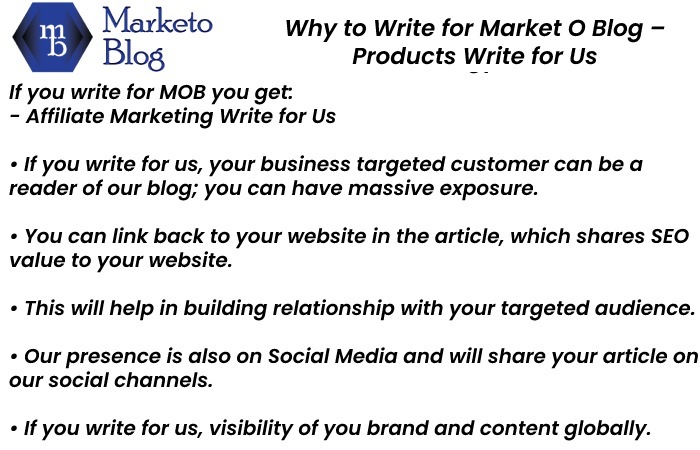 Why to Write for Market O Blog – Products Write for UsWhy to Write for Market O Blog – Products Write for Us