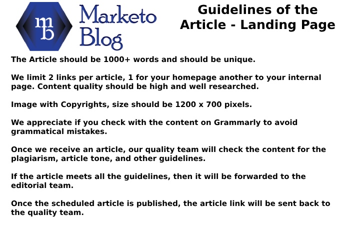 marketoblog guidelines