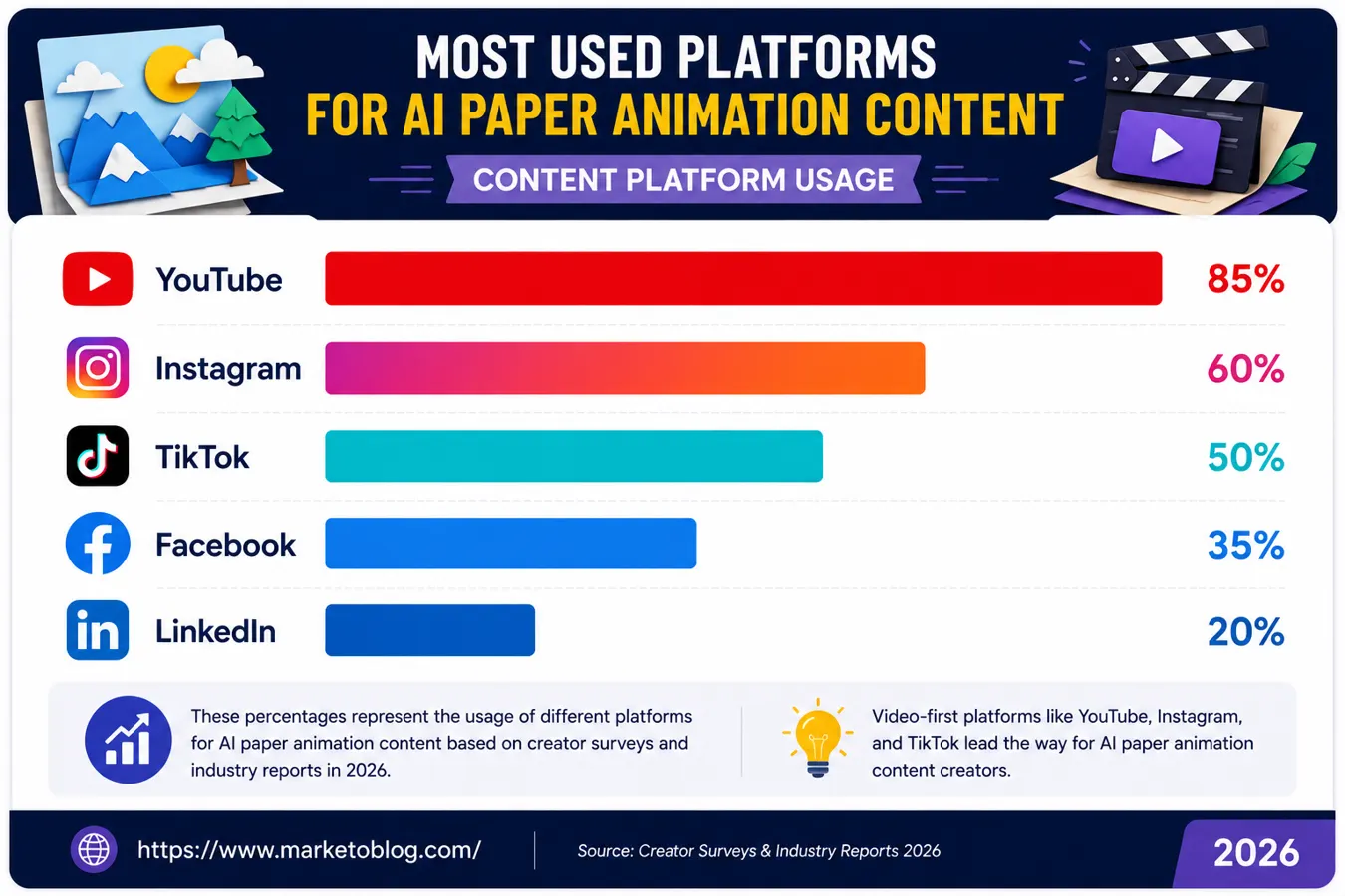 most used platforms ai paper animation