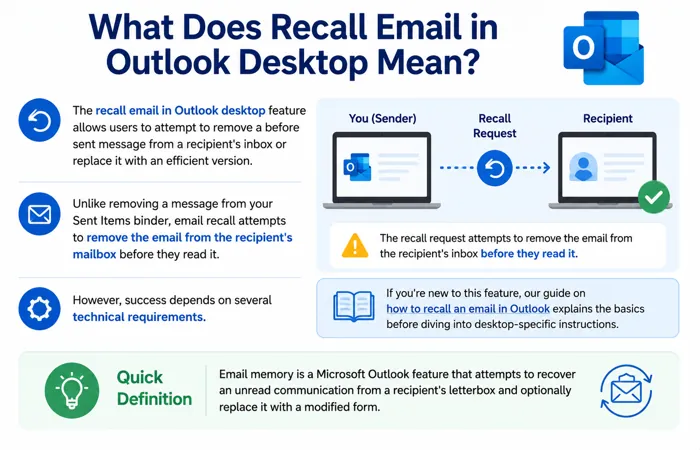 What Does Recall Email in Outlook Desktop Mean