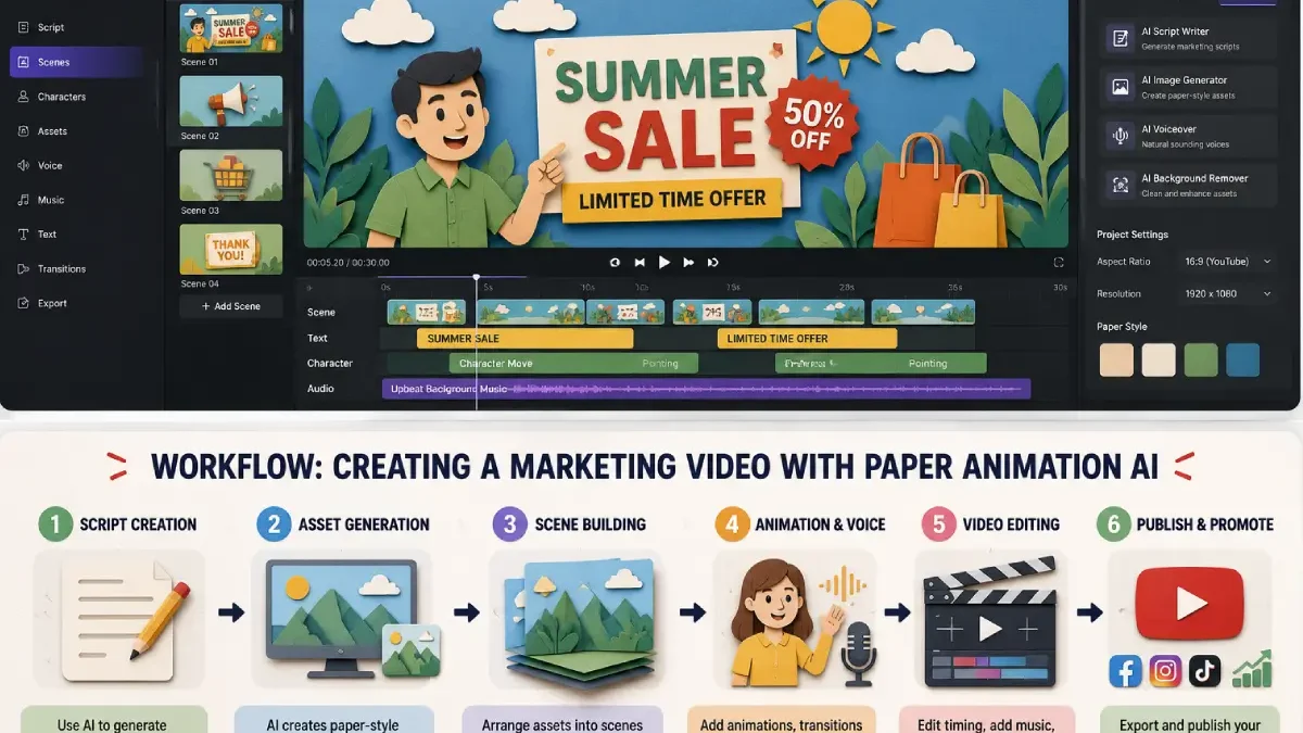 Paper Animation AI for Marketing Videos: A Practical Guide