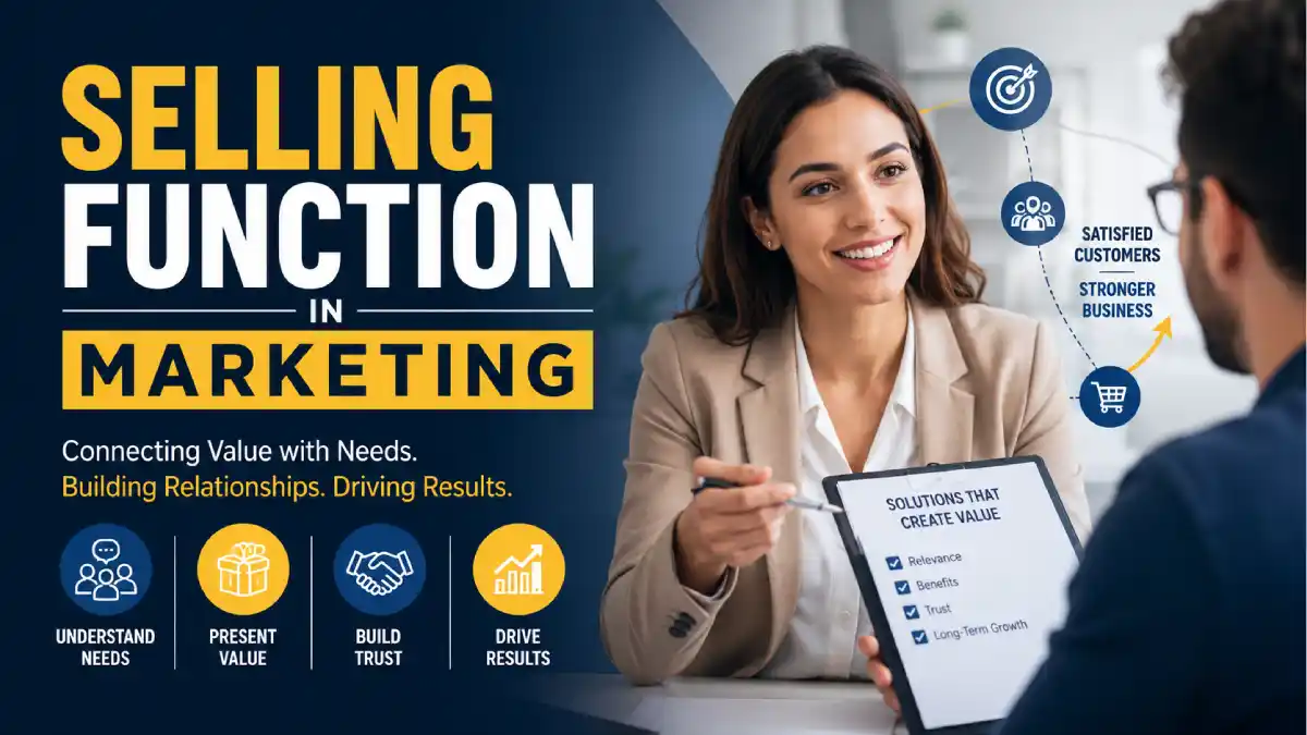 Selling Function in Marketing: Meaning, Importance, Process & Examples