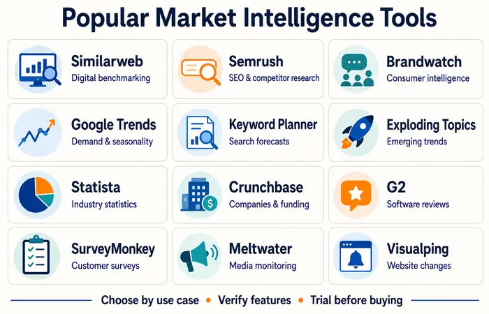 popular market intelligence tools