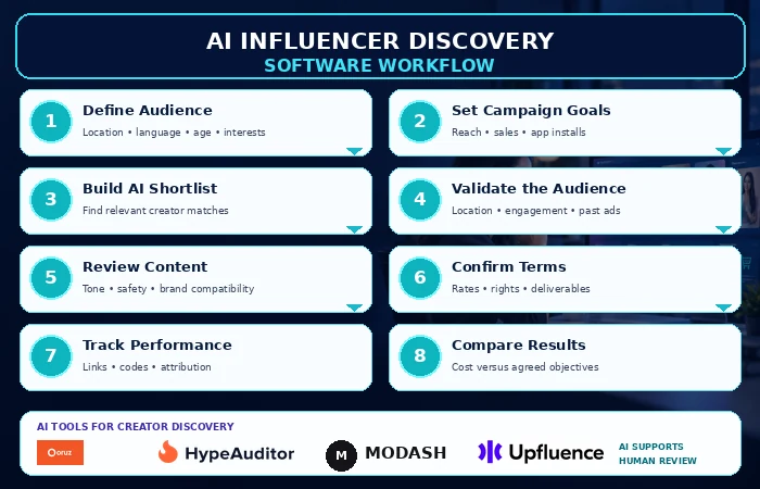 AI Influencer Discovery Software Workflow