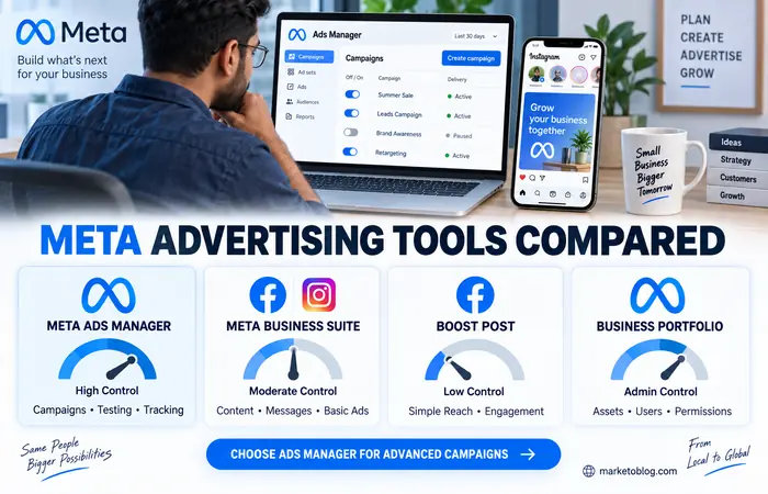 Facebook Ads Manager, Business Suite and Boosted Posts Compared