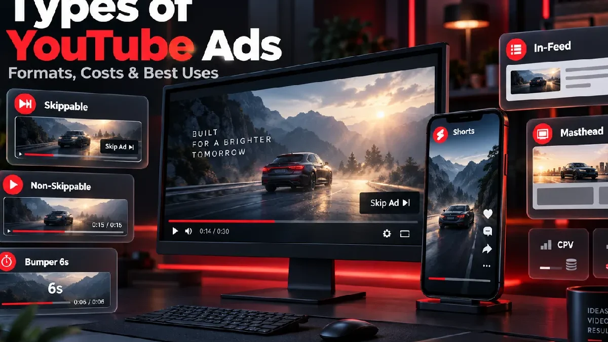 Types of YouTube Ads: Formats, Costs and Best Uses