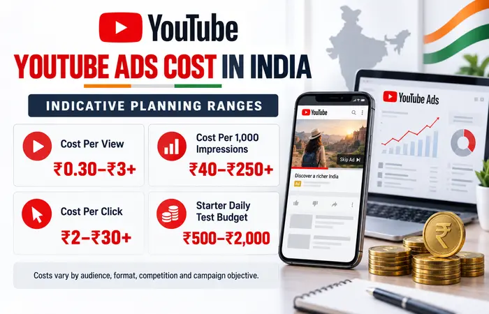 YouTube Ads Cost in India
