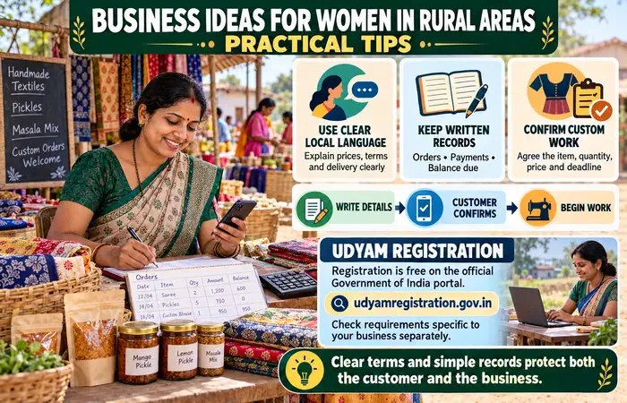 Business Ideas for Women in Rural Areas Tips