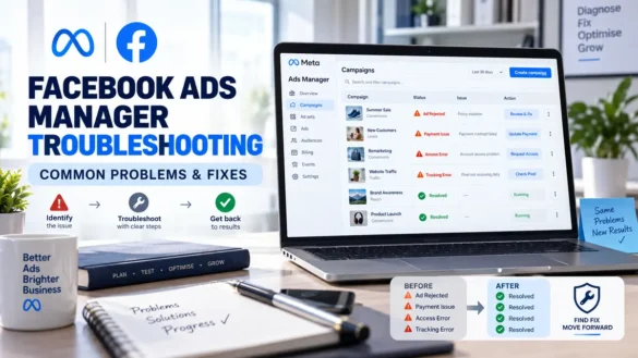Facebook Ads Manager Troubleshooting: Common Problems and Fixes