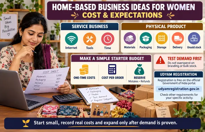 Home-Based Business Ideas for Women Cost and Expectations