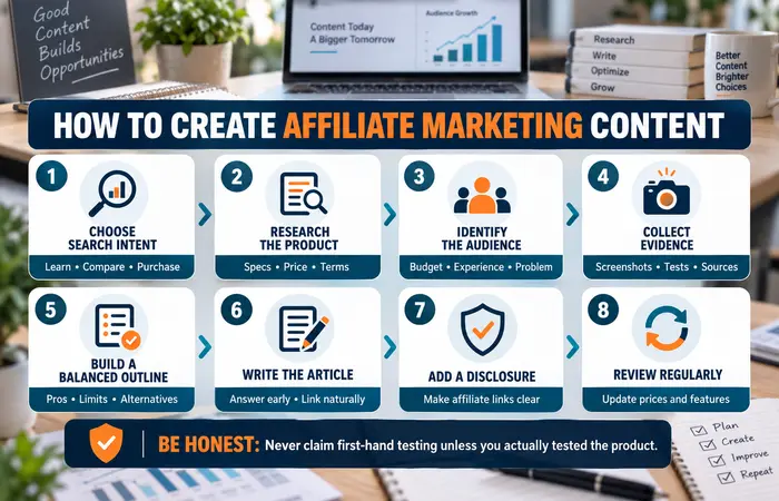 how to create affiliate marketing content