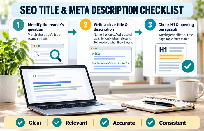 Best SEO Title and Meta Description Checklist for a New Page