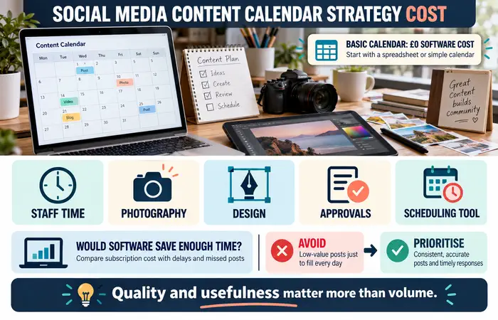 Social Media Content Calendar Strategy Cost