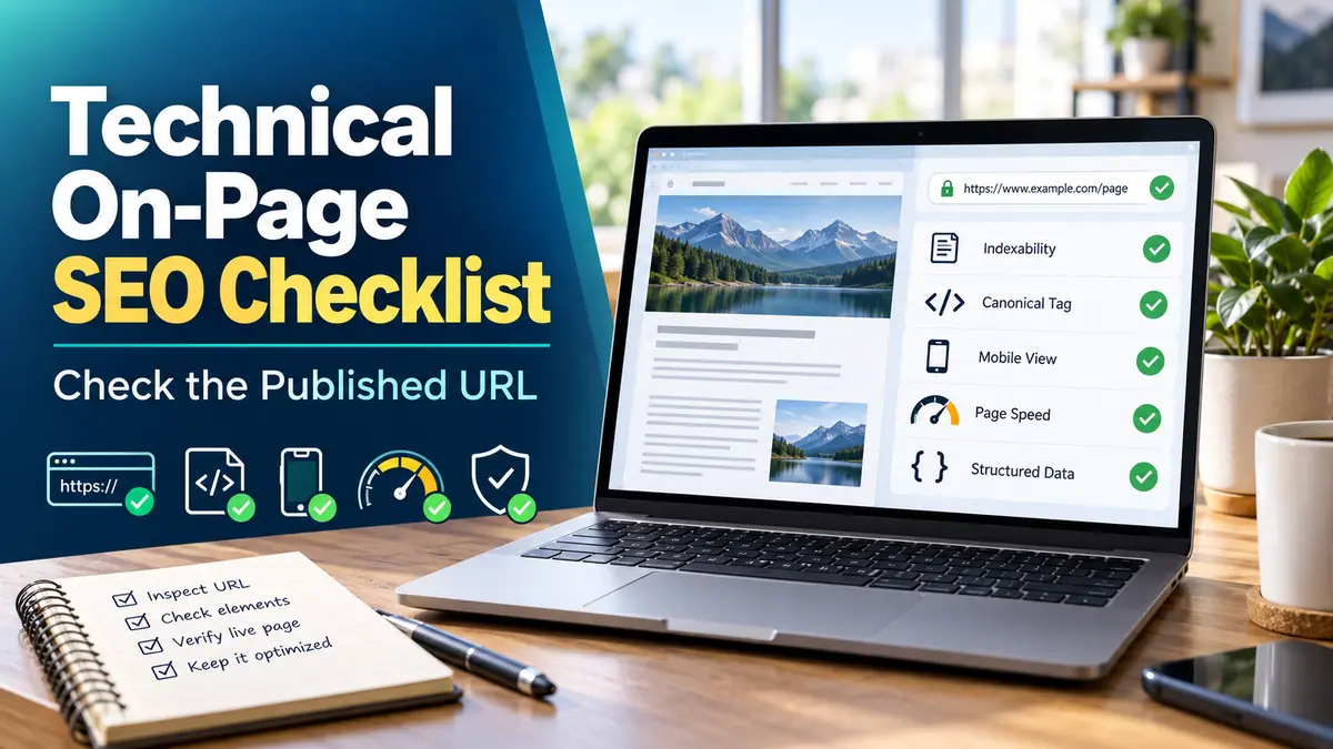 Technical On-Page SEO Checklist: Check the Published URL