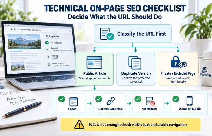 Best Technical On-Page SEO Checklist: Decide What the URL Should Do